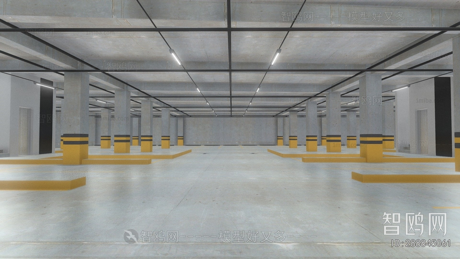 Modern Underground Parking Lot