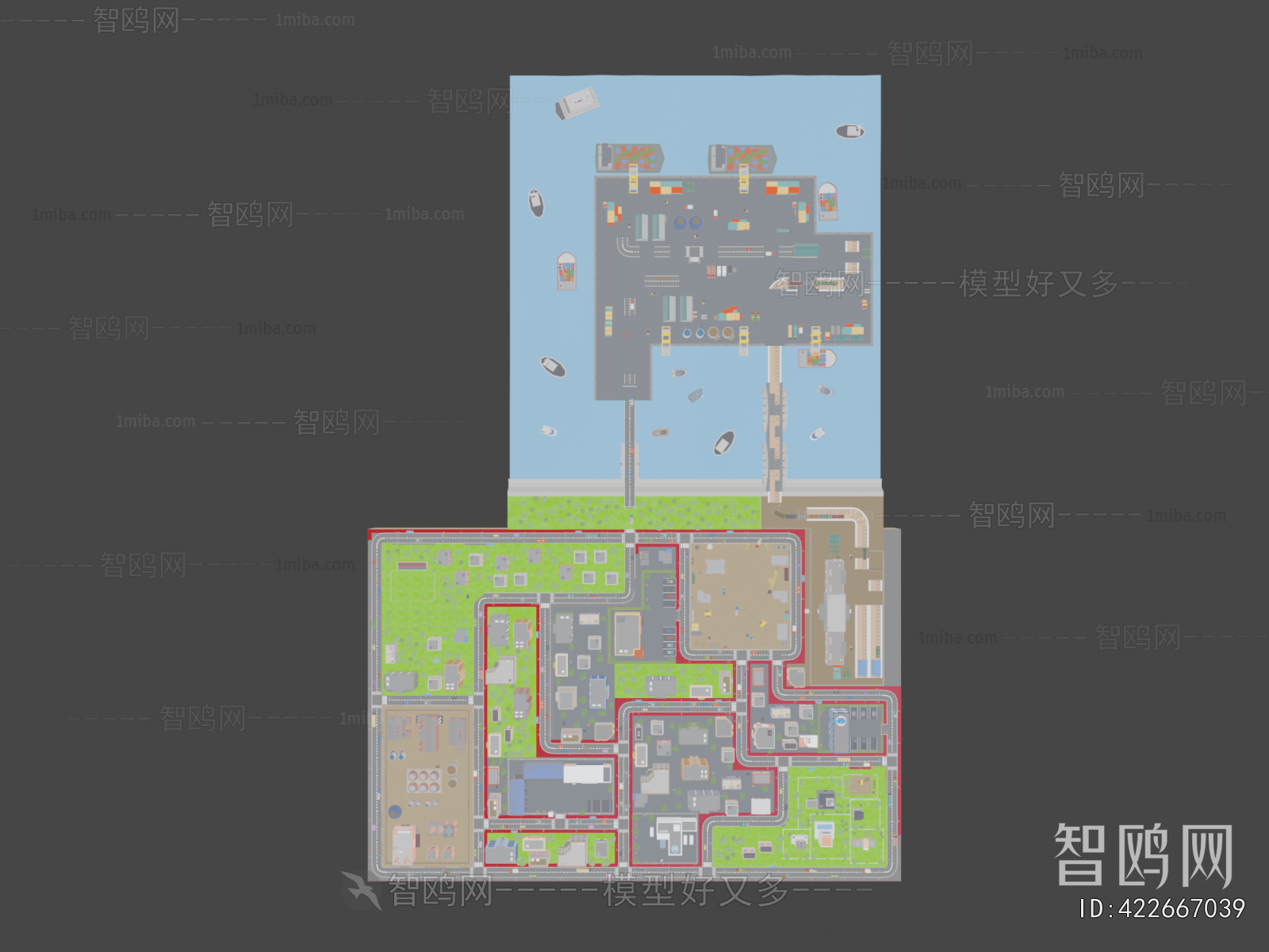 Modern Architectural Bird's-eye View Planning