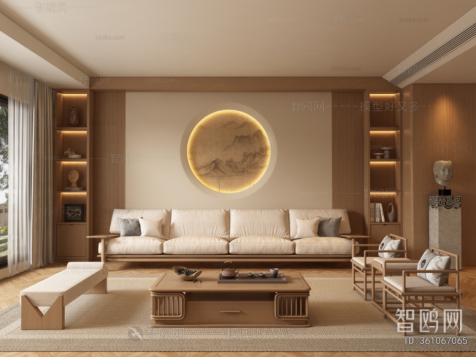 New Chinese Style A Living Room