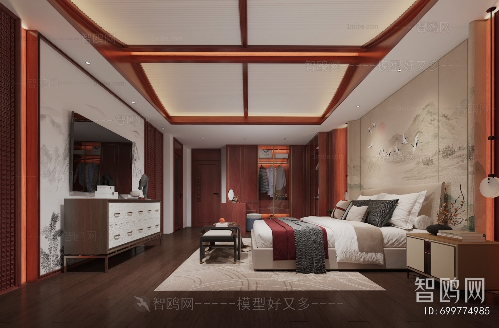 New Chinese Style Bedroom