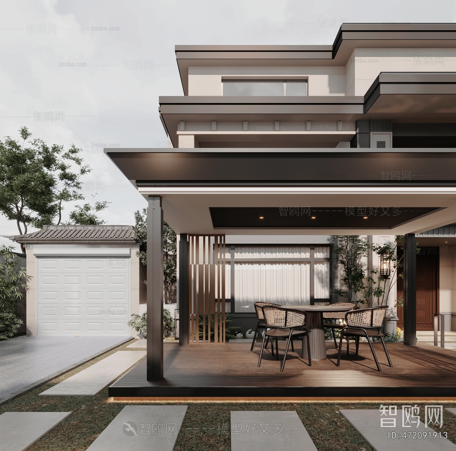 New Chinese Style Courtyard/landscape