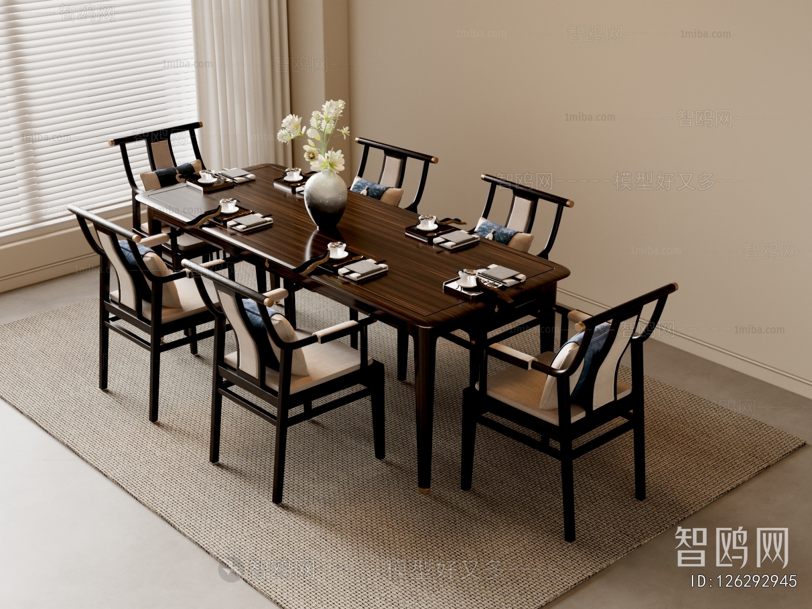 New Chinese Style Dining Table And Chairs