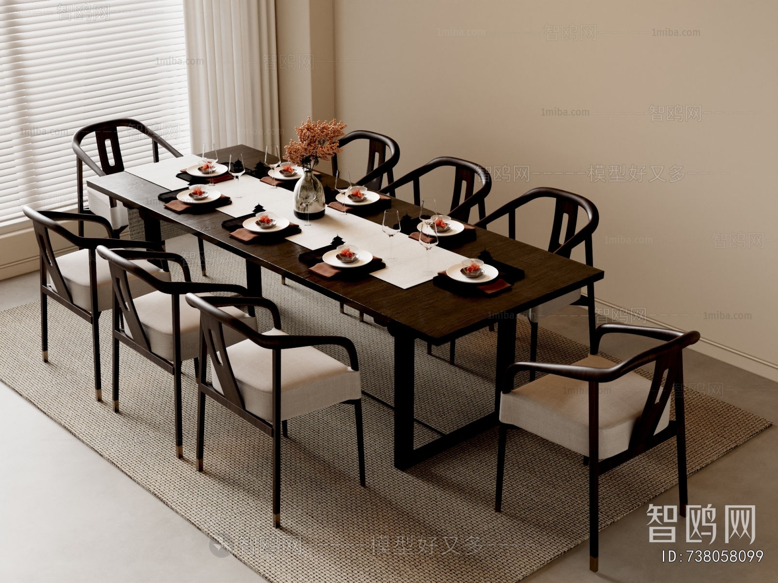 New Chinese Style Dining Table And Chairs