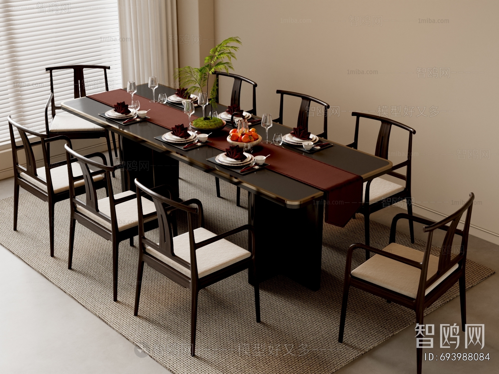 New Chinese Style Dining Table And Chairs