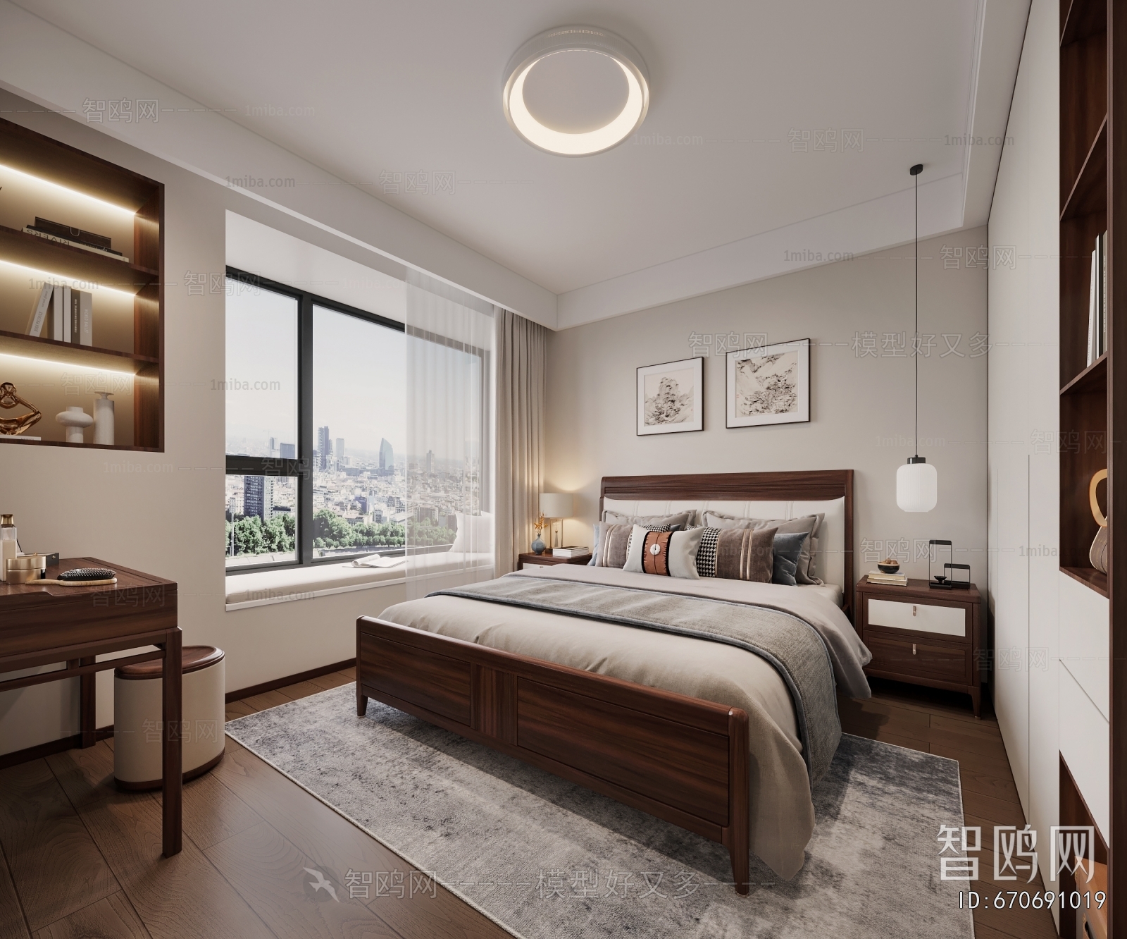 New Chinese Style Bedroom