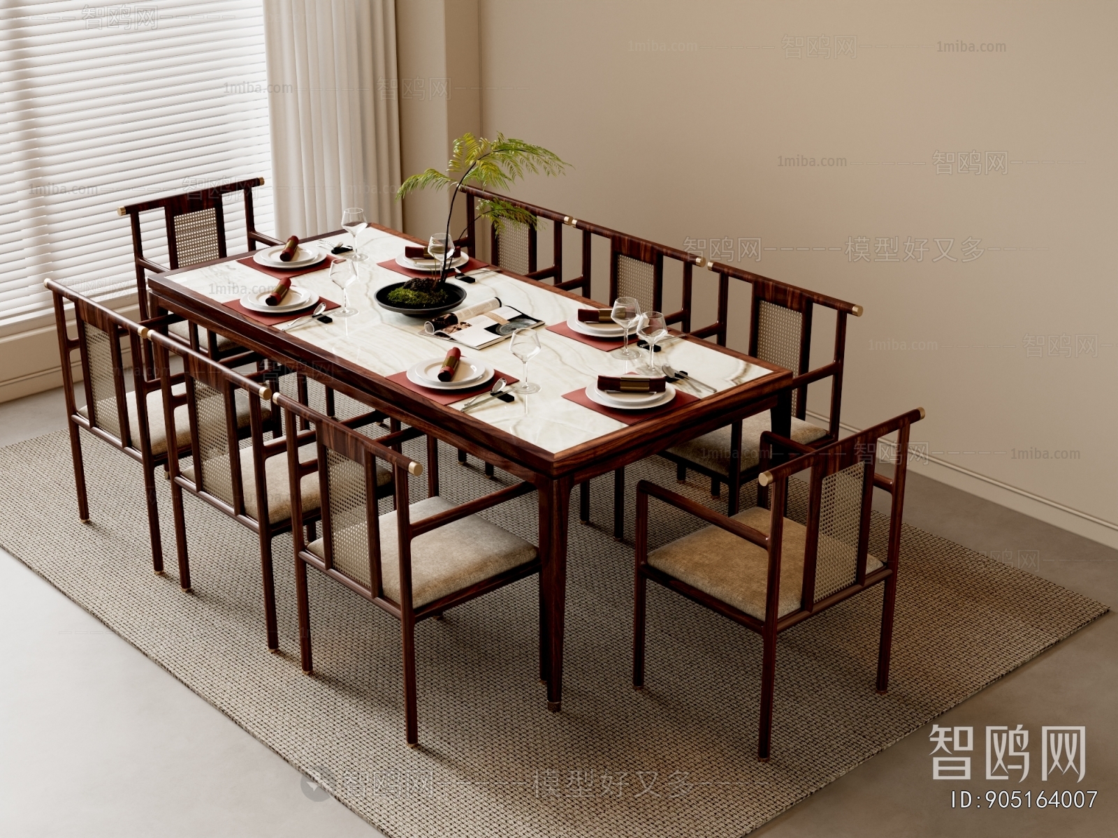 New Chinese Style Dining Table And Chairs