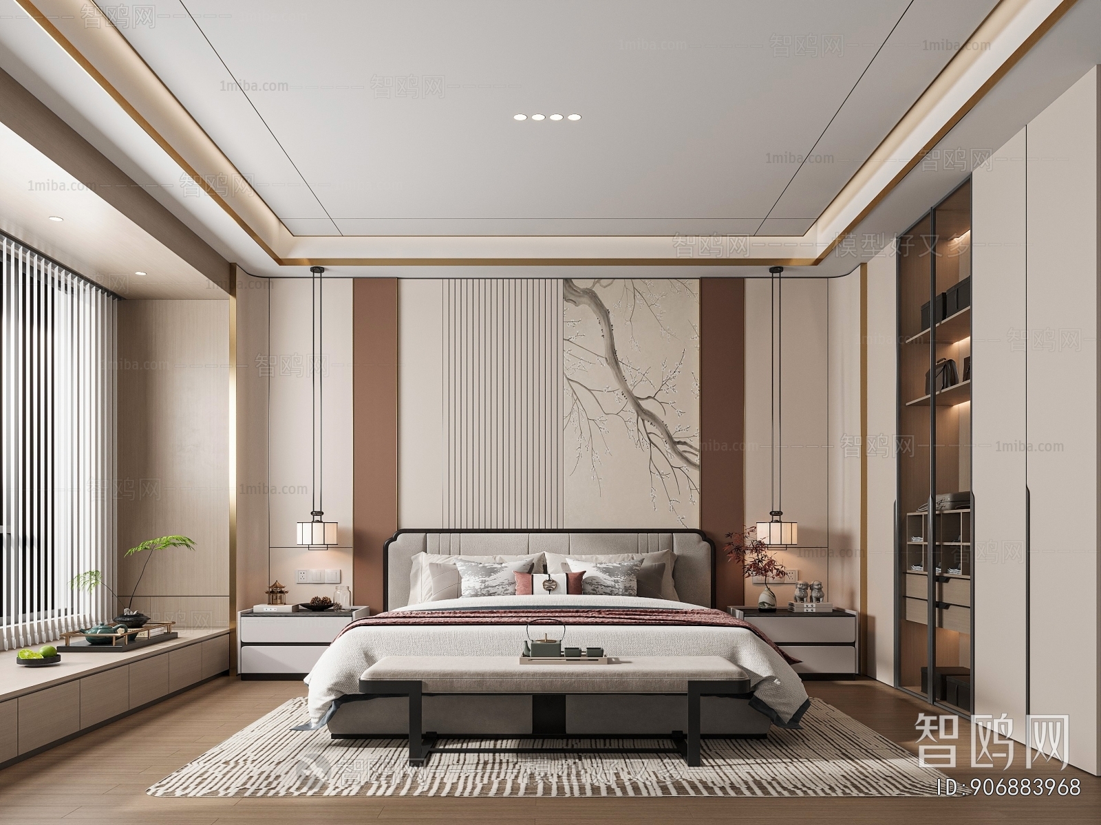 New Chinese Style Bedroom