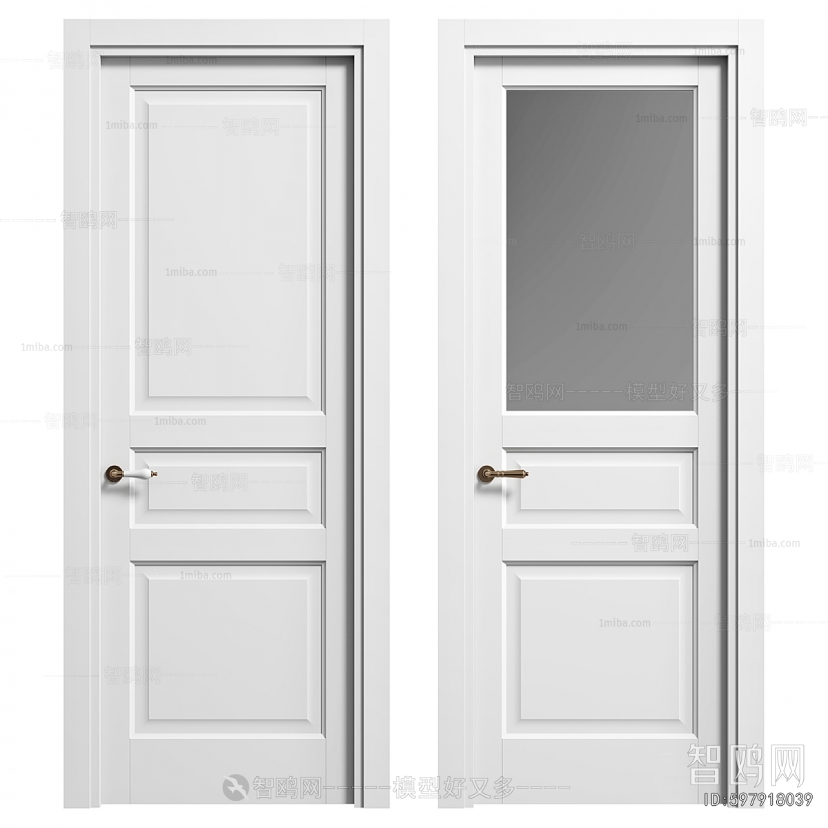 Simple European Style Single Door