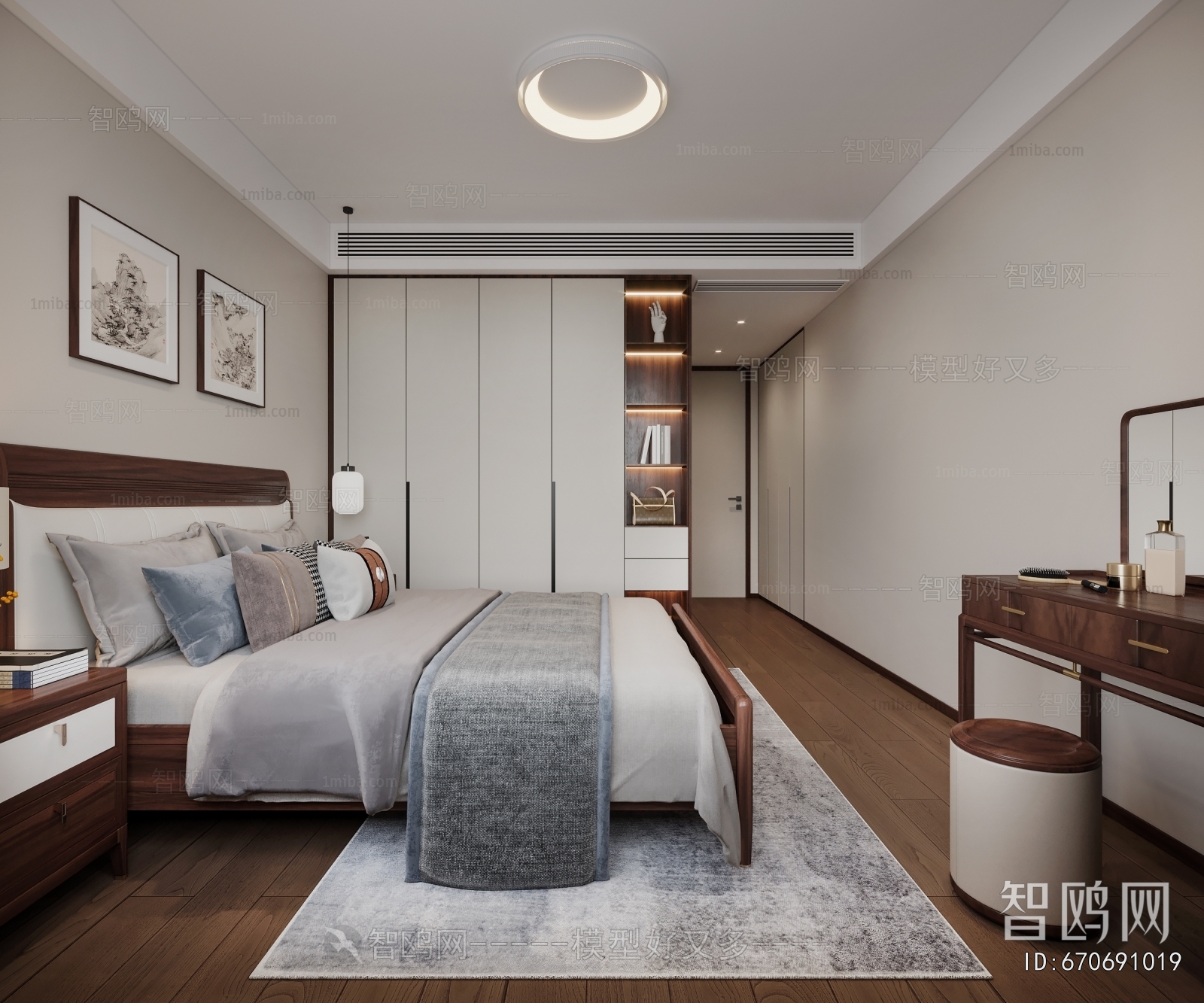 New Chinese Style Bedroom