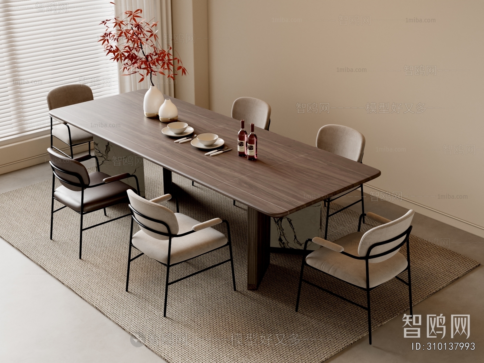 New Chinese Style Dining Table And Chairs