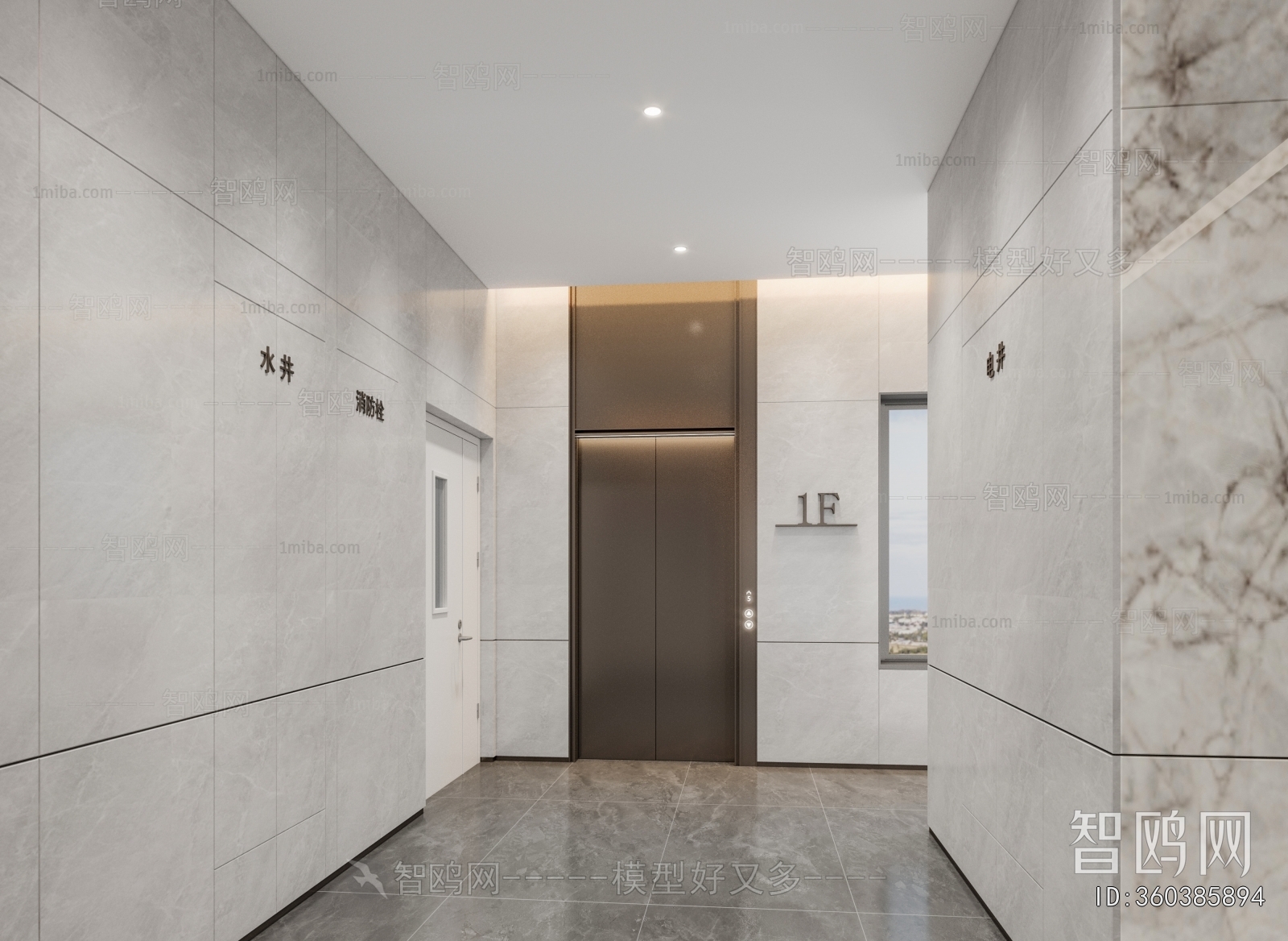 Modern Office Elevator Hall