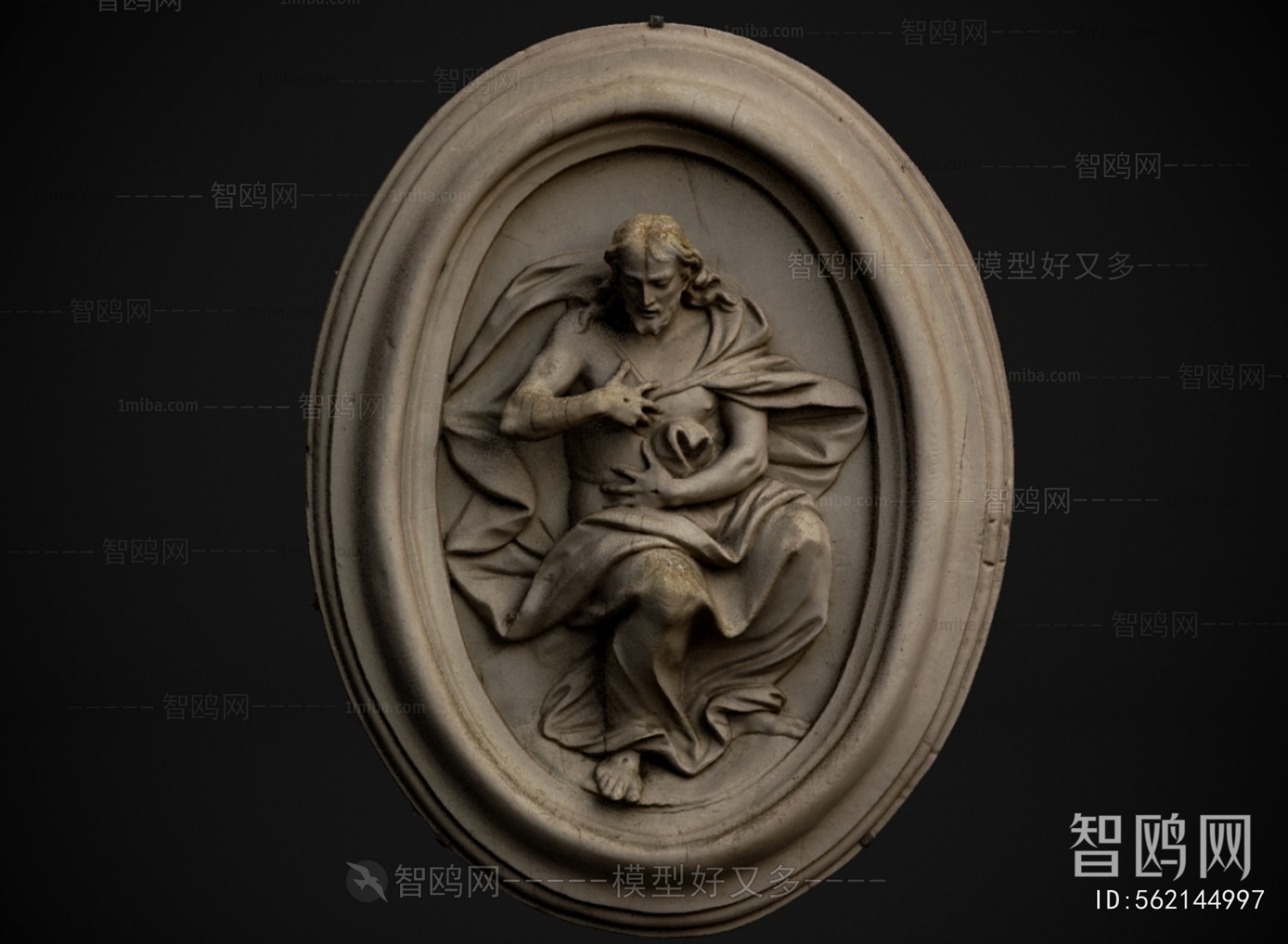 European Style Plaster Carved Top Plate