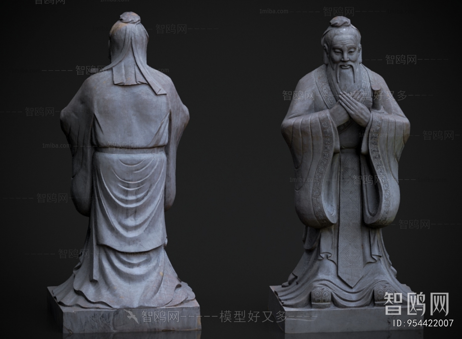 Chinese Style Sculpture Sketch