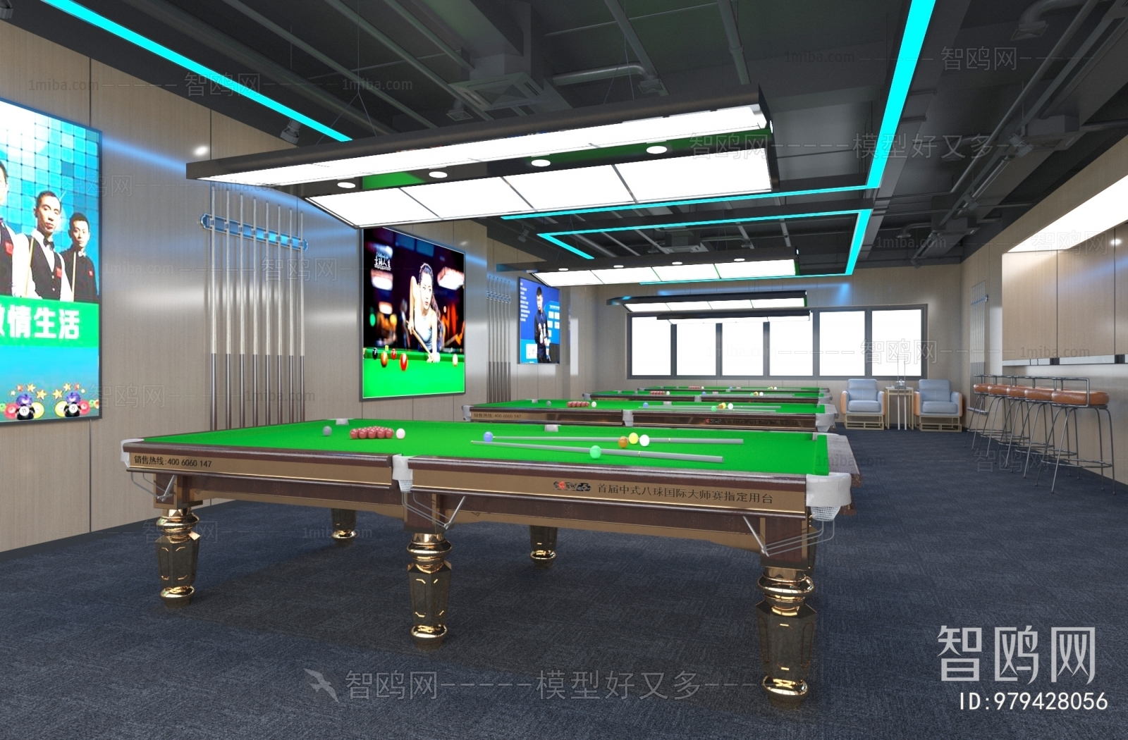 Modern Billiard Room