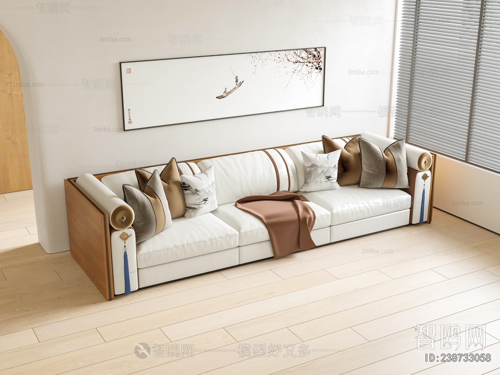 New Chinese Style Multi Person Sofa