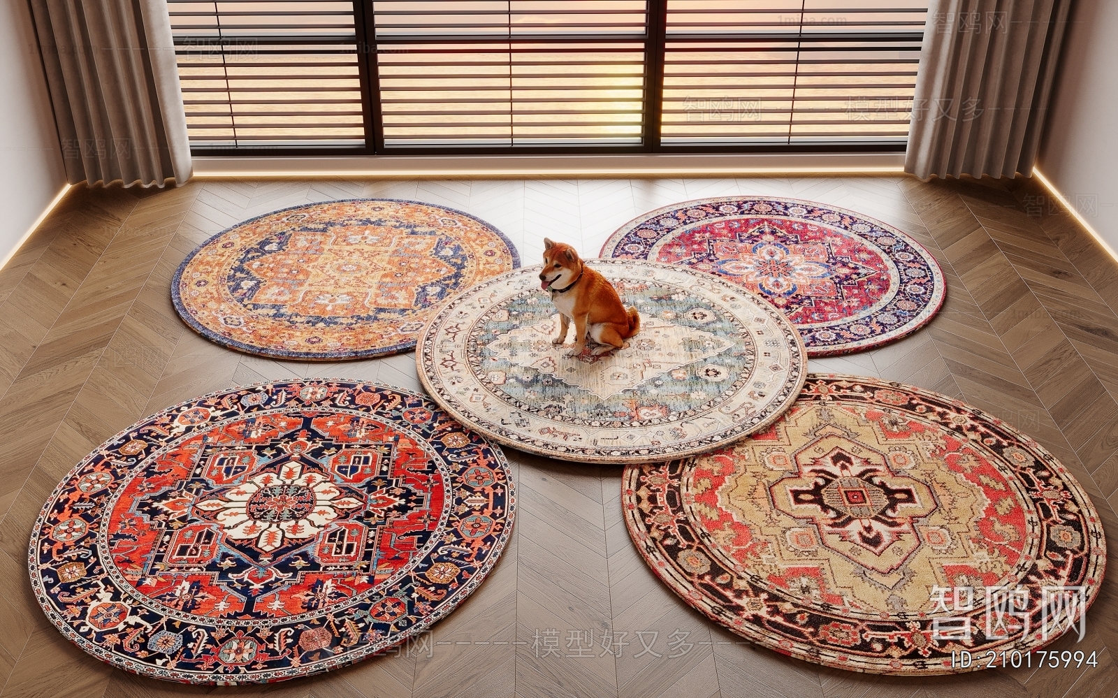 American Style Circular Carpet