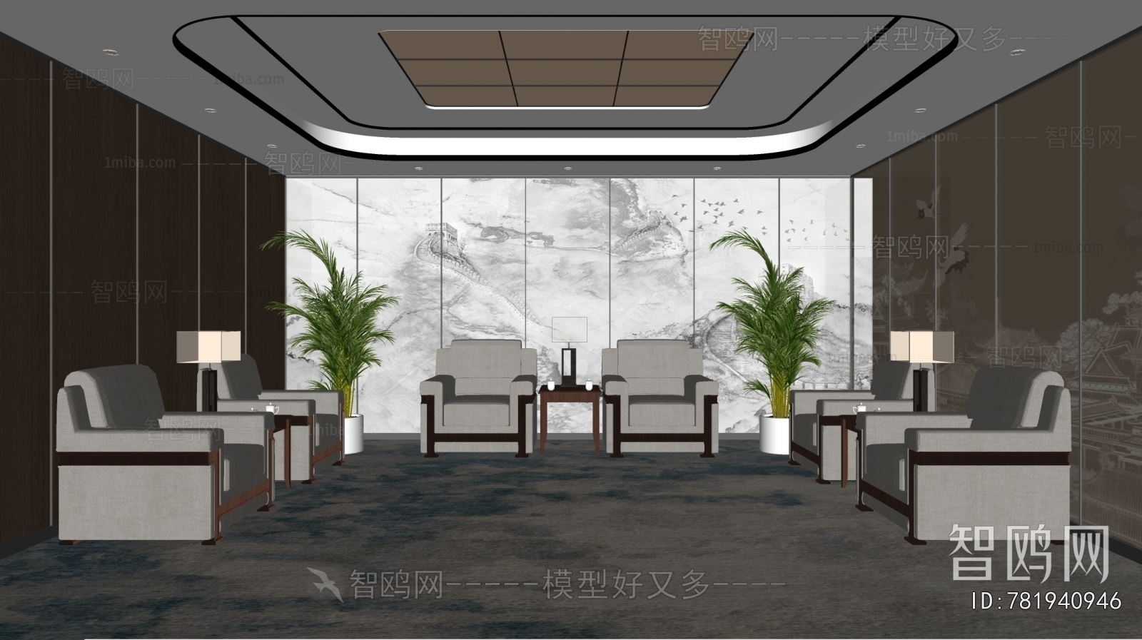 New Chinese Style Reception Room