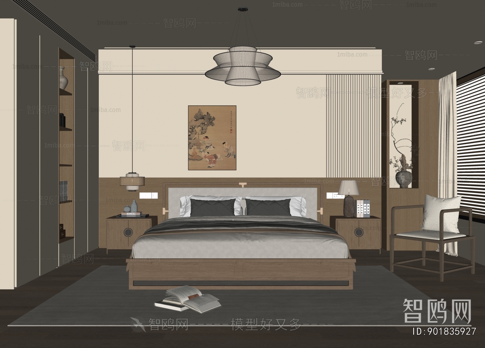 New Chinese Style Bedroom