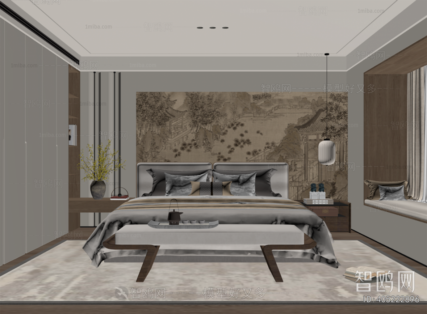 New Chinese Style Bedroom