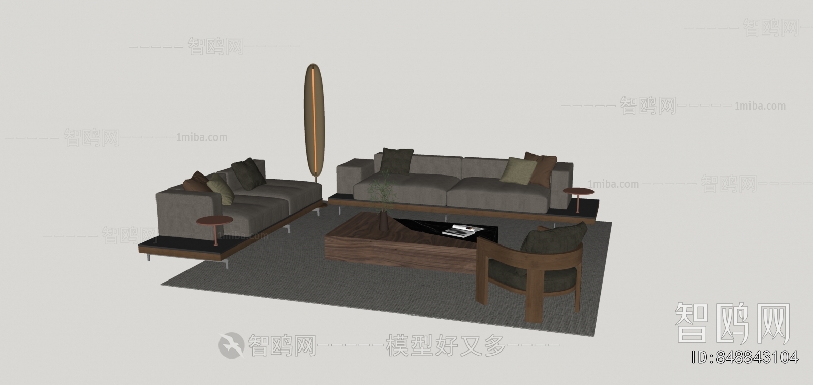 Wabi-sabi Style Sofa Combination