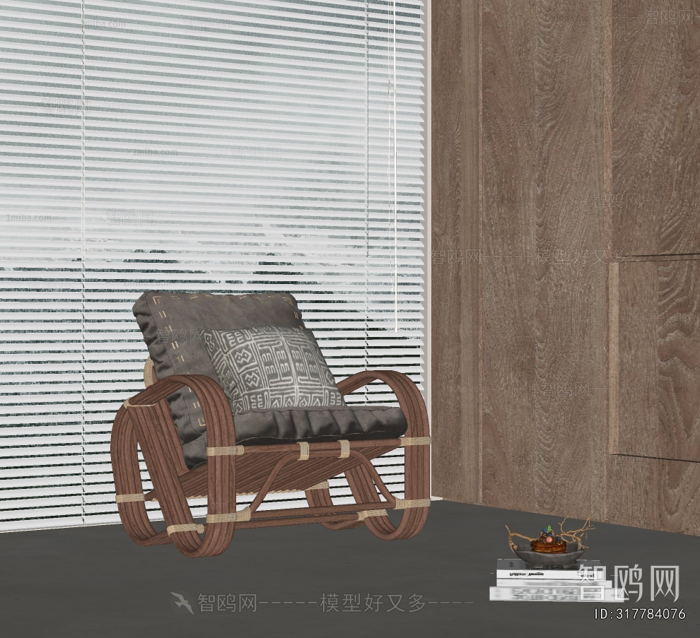 Wabi-sabi Style Rocking Chair