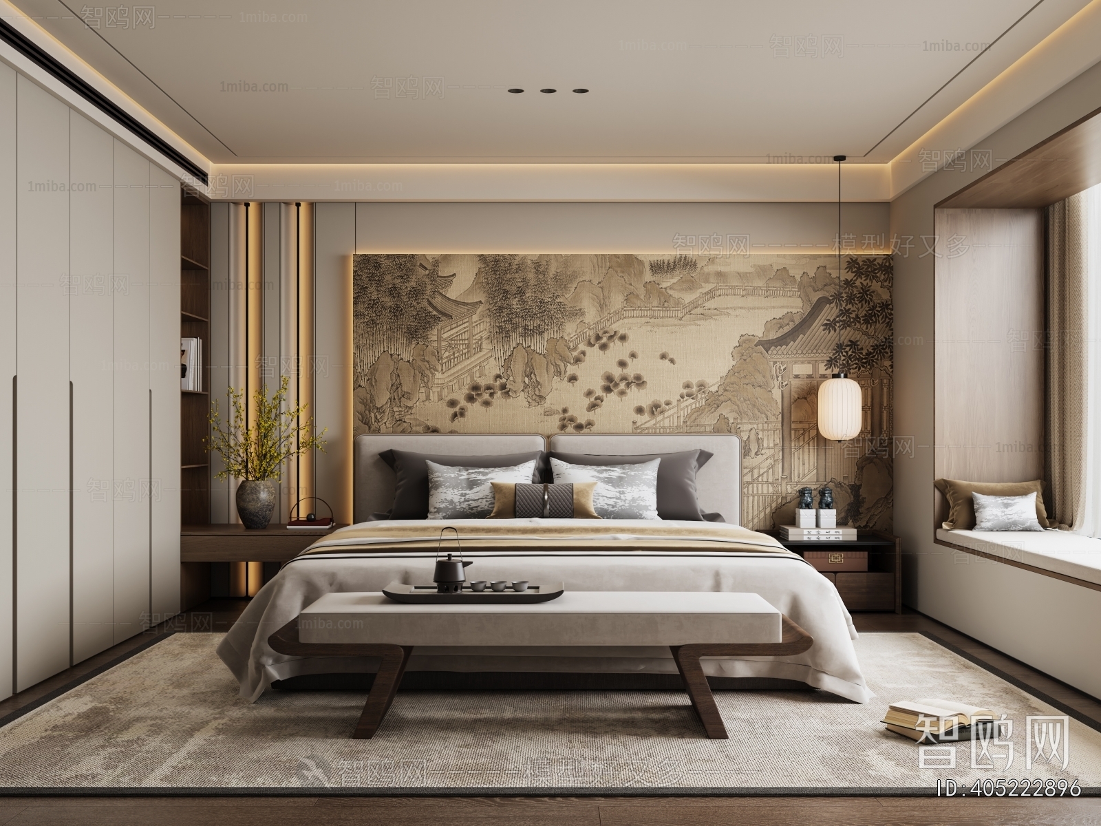 New Chinese Style Bedroom