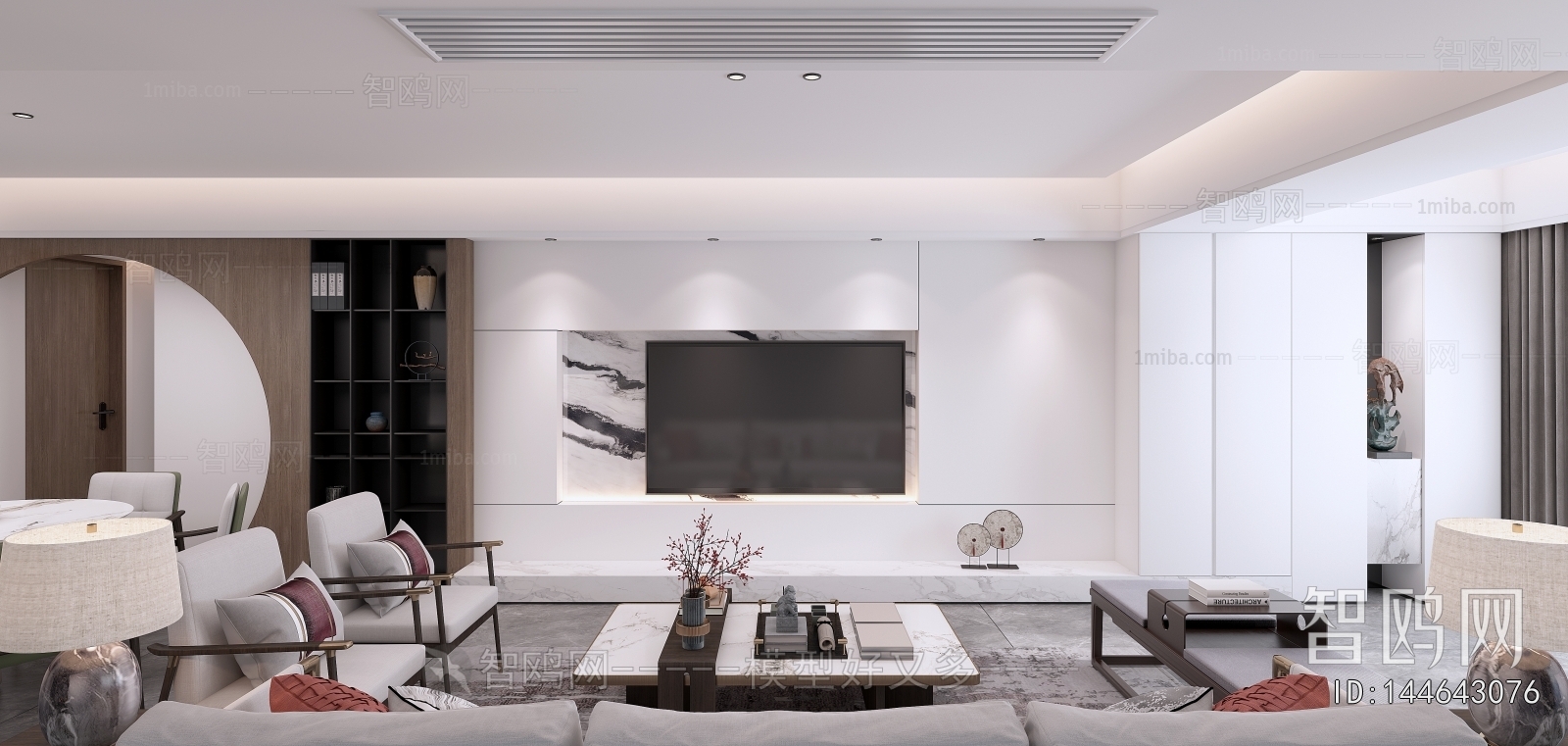 New Chinese Style A Living Room