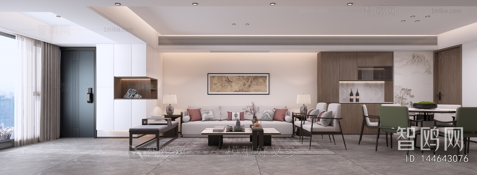 New Chinese Style A Living Room