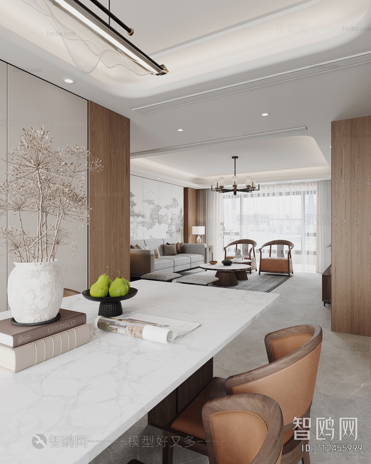 New Chinese Style A Living Room