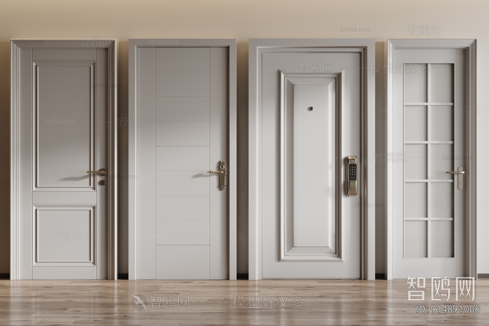 Simple European Style Single Door