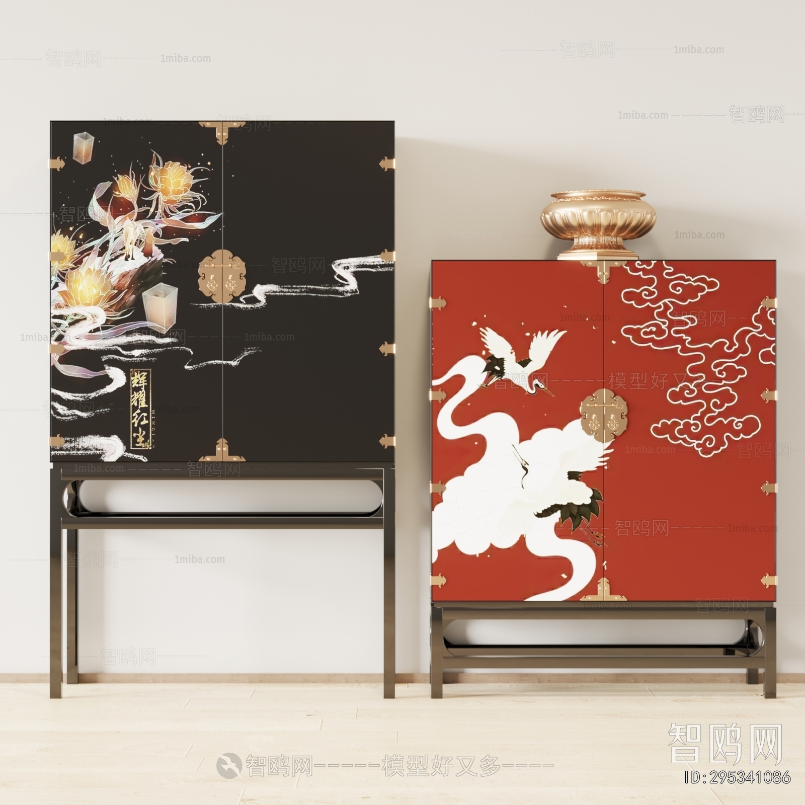 New Chinese Style Side Cabinet