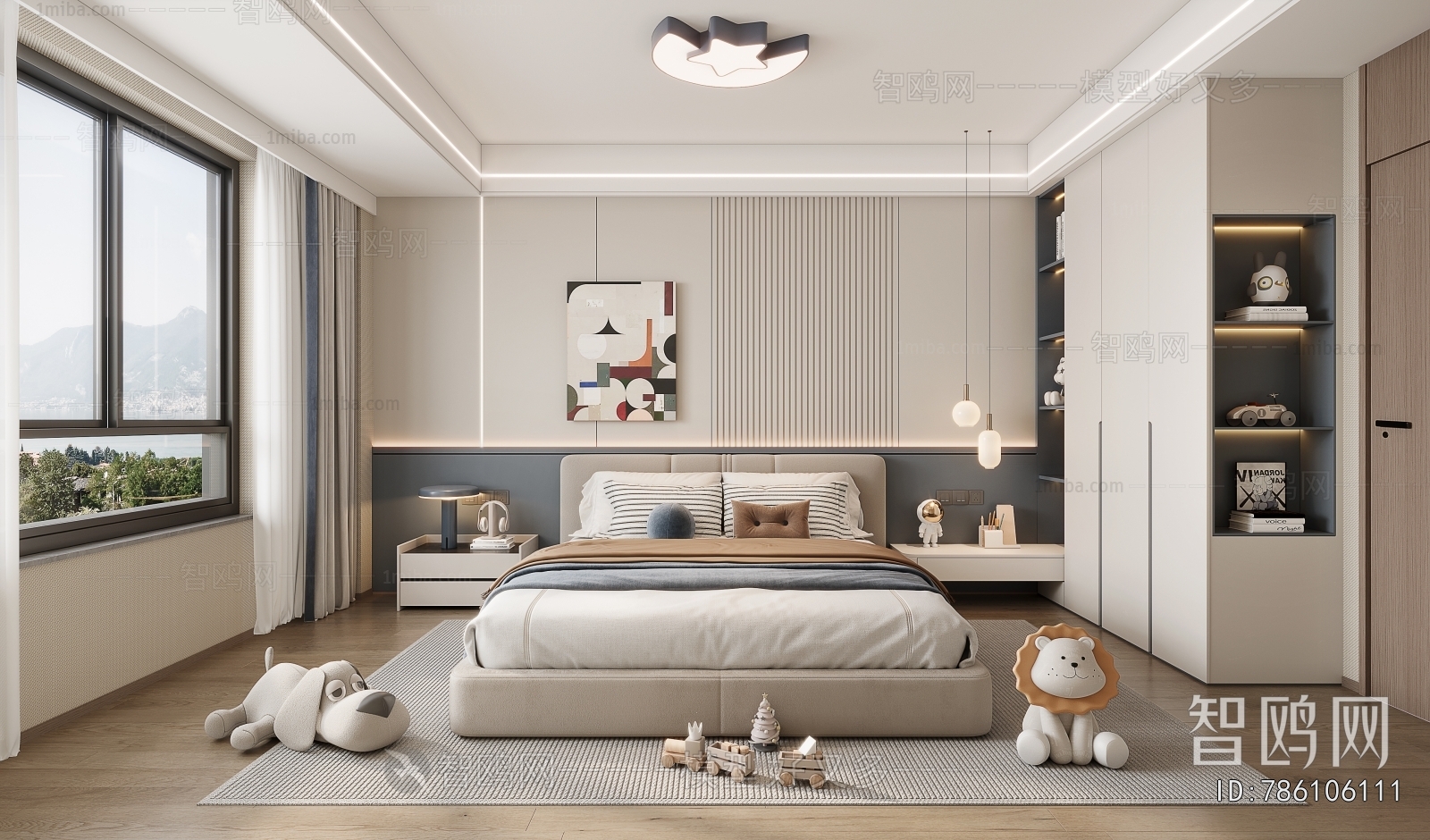 Modern Boy's Room And Son's Room