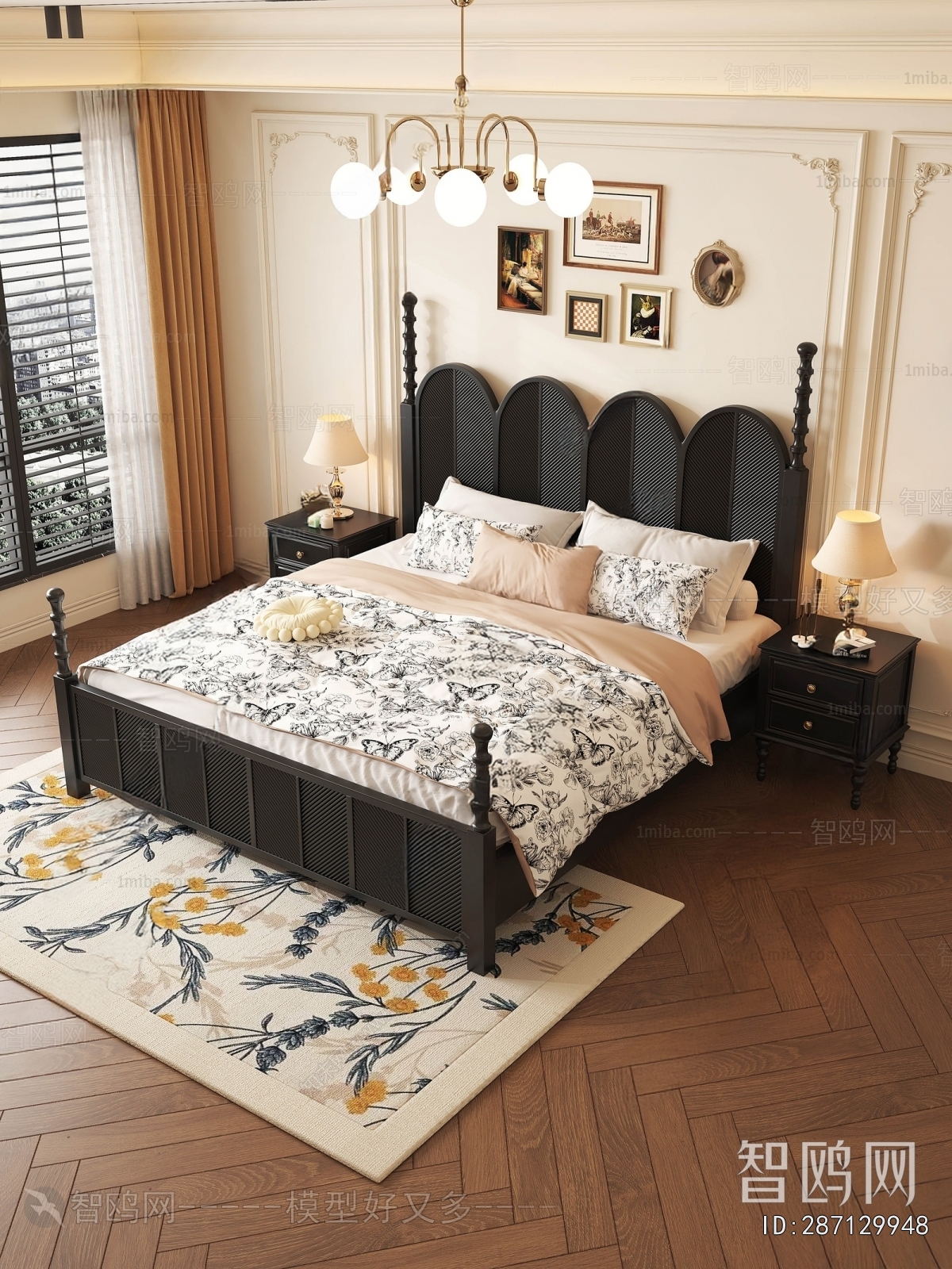 French Style Double Bed