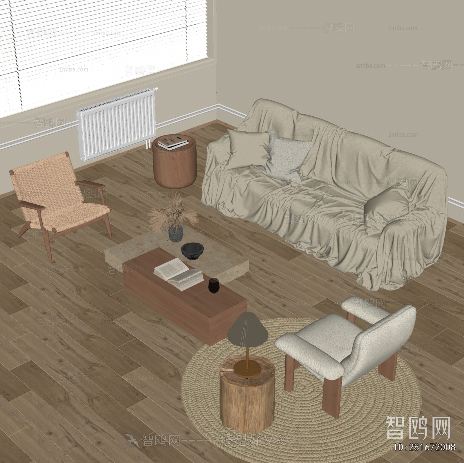 Wabi-sabi Style Sofa Combination