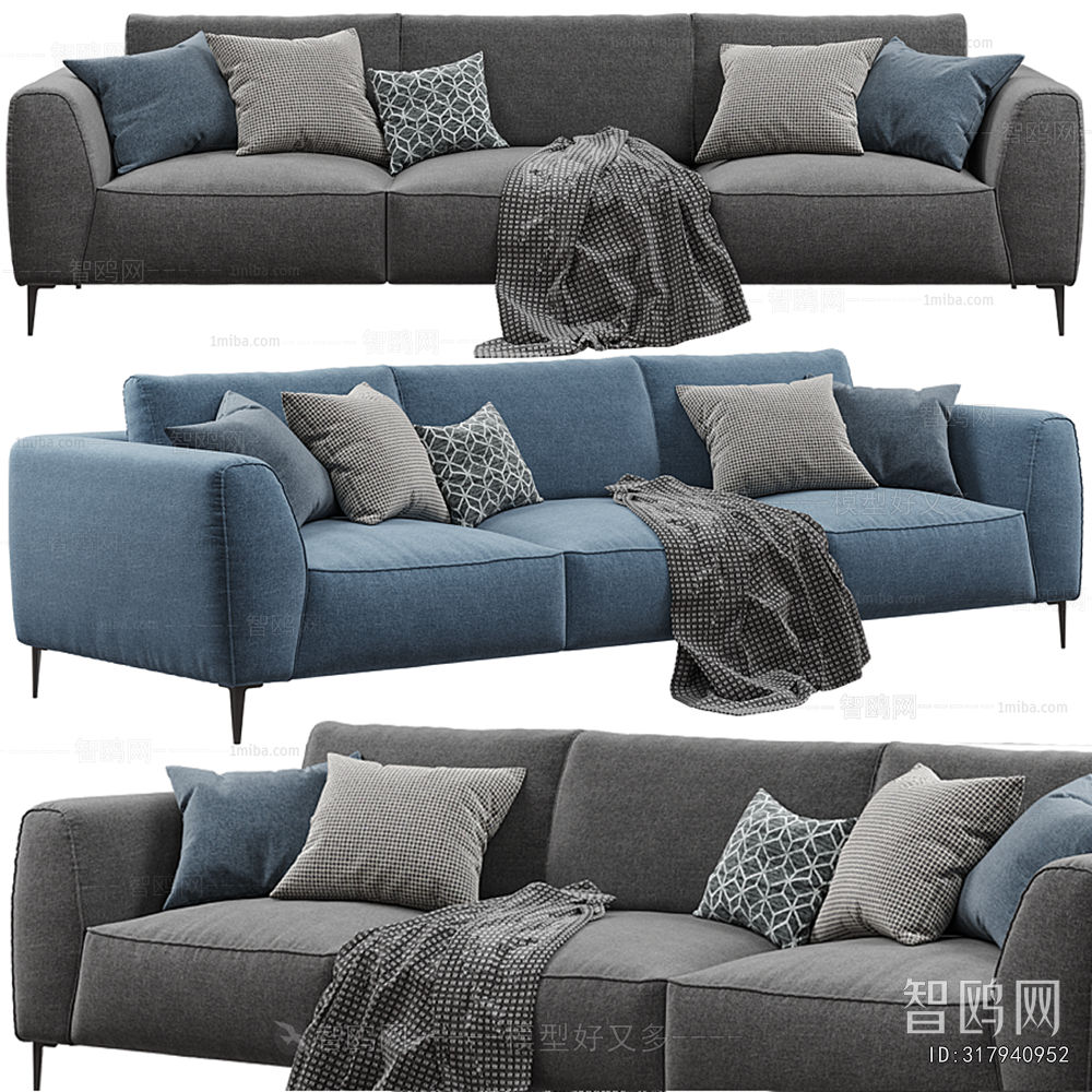 Modern Multi Person Sofa