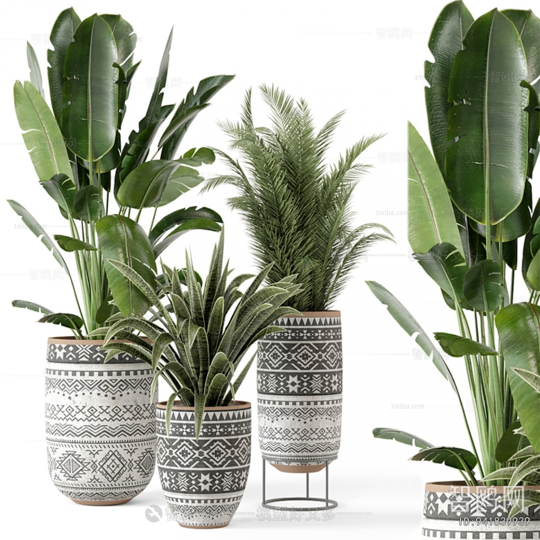 Modern Ground Green Plant Potted Plants