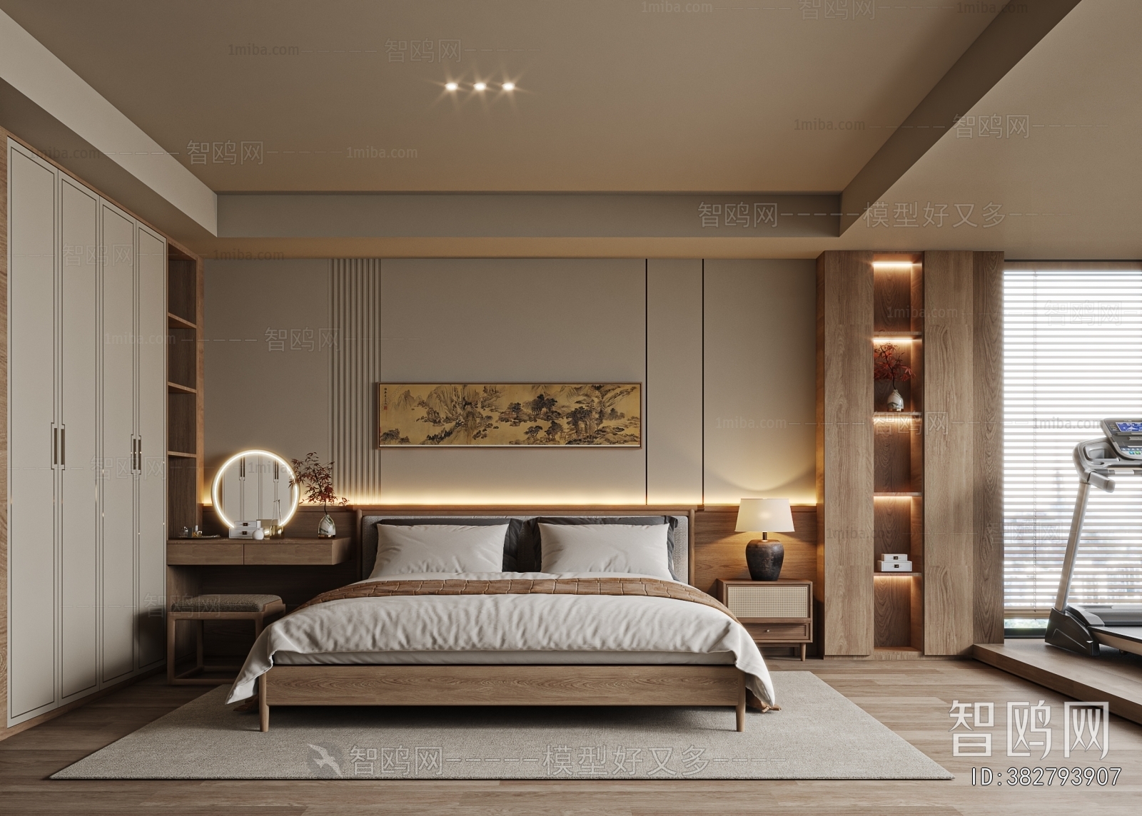 New Chinese Style Bedroom