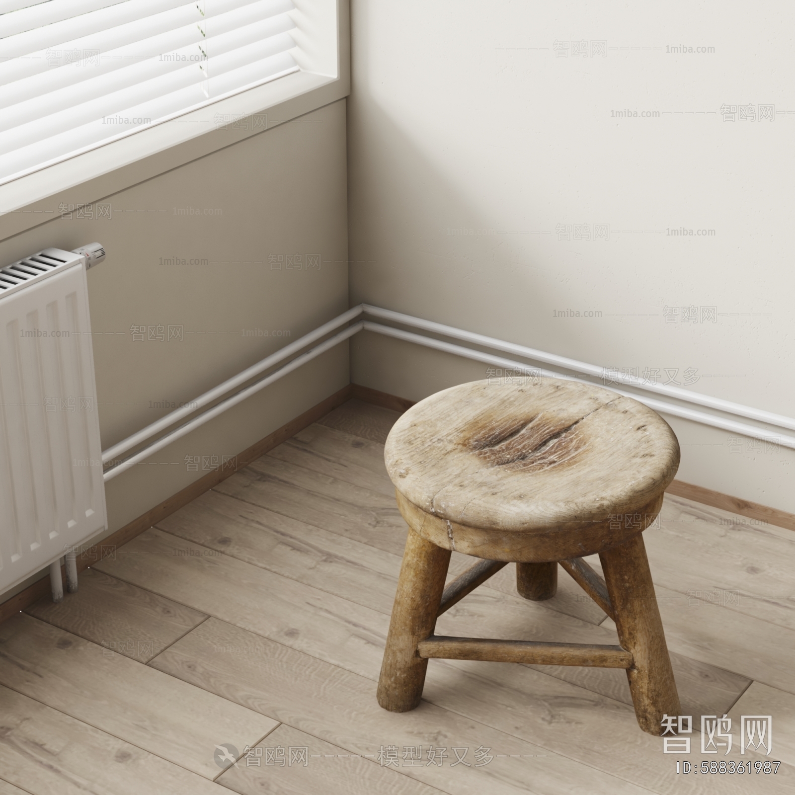 Wabi-sabi Style Stool