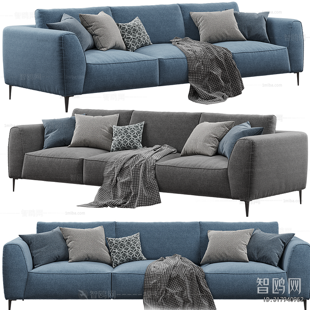 Modern Multi Person Sofa