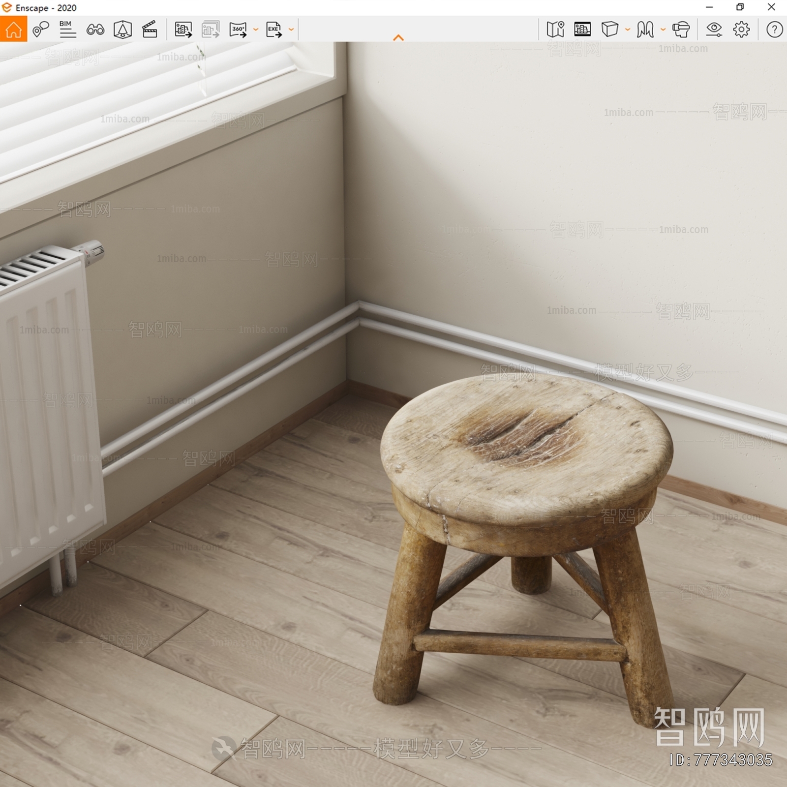 Wabi-sabi Style Stool