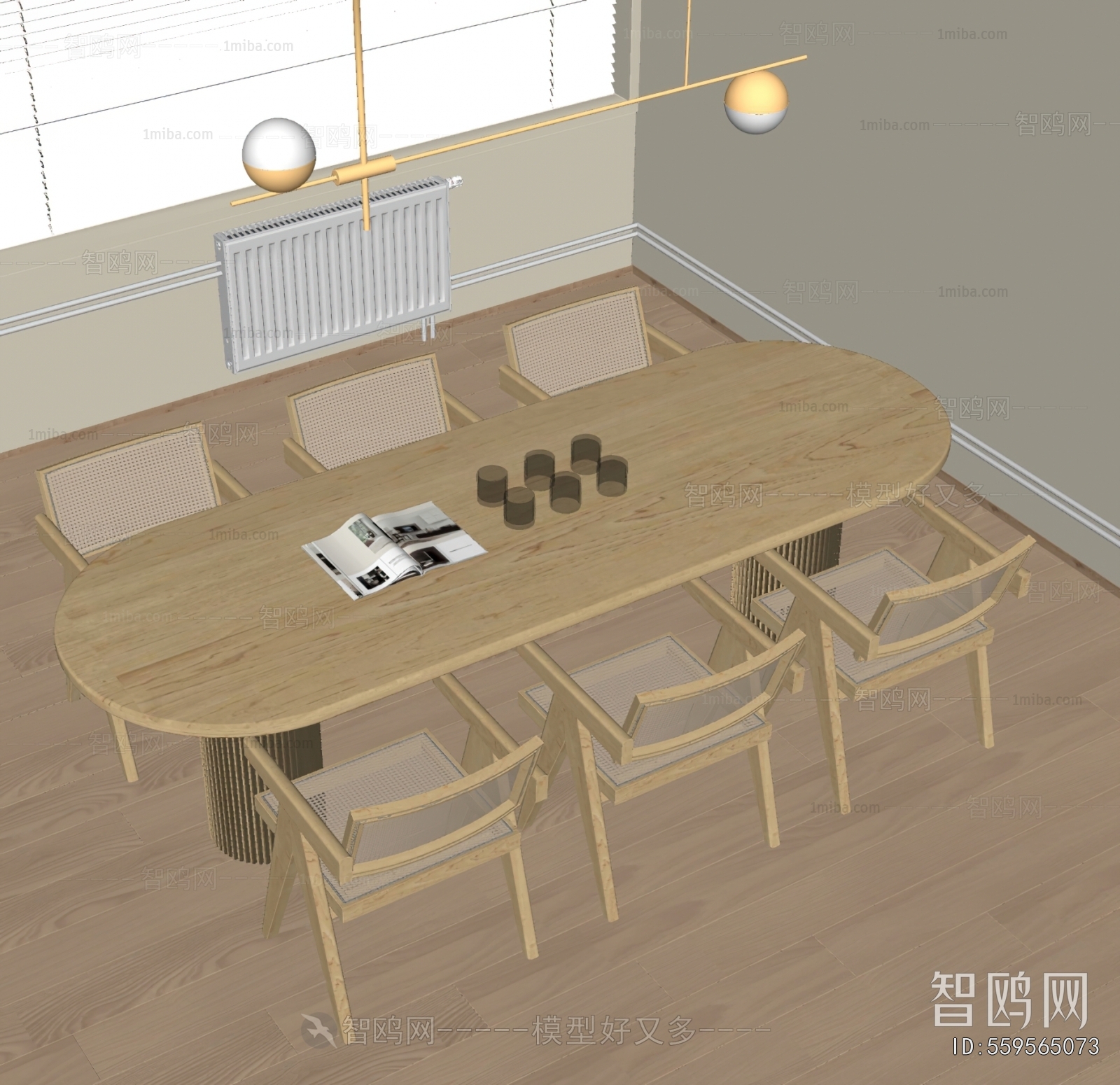 Wabi-sabi Style Dining Table And Chairs