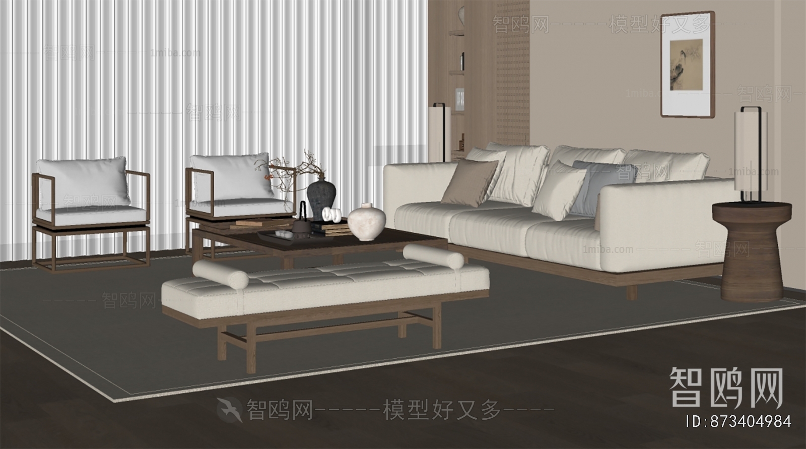 New Chinese Style Sofa Combination