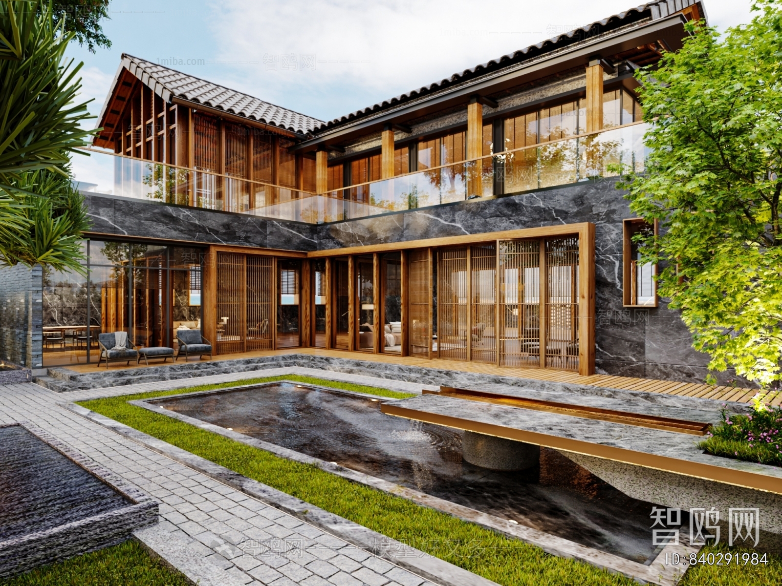 New Chinese Style Courtyard/landscape