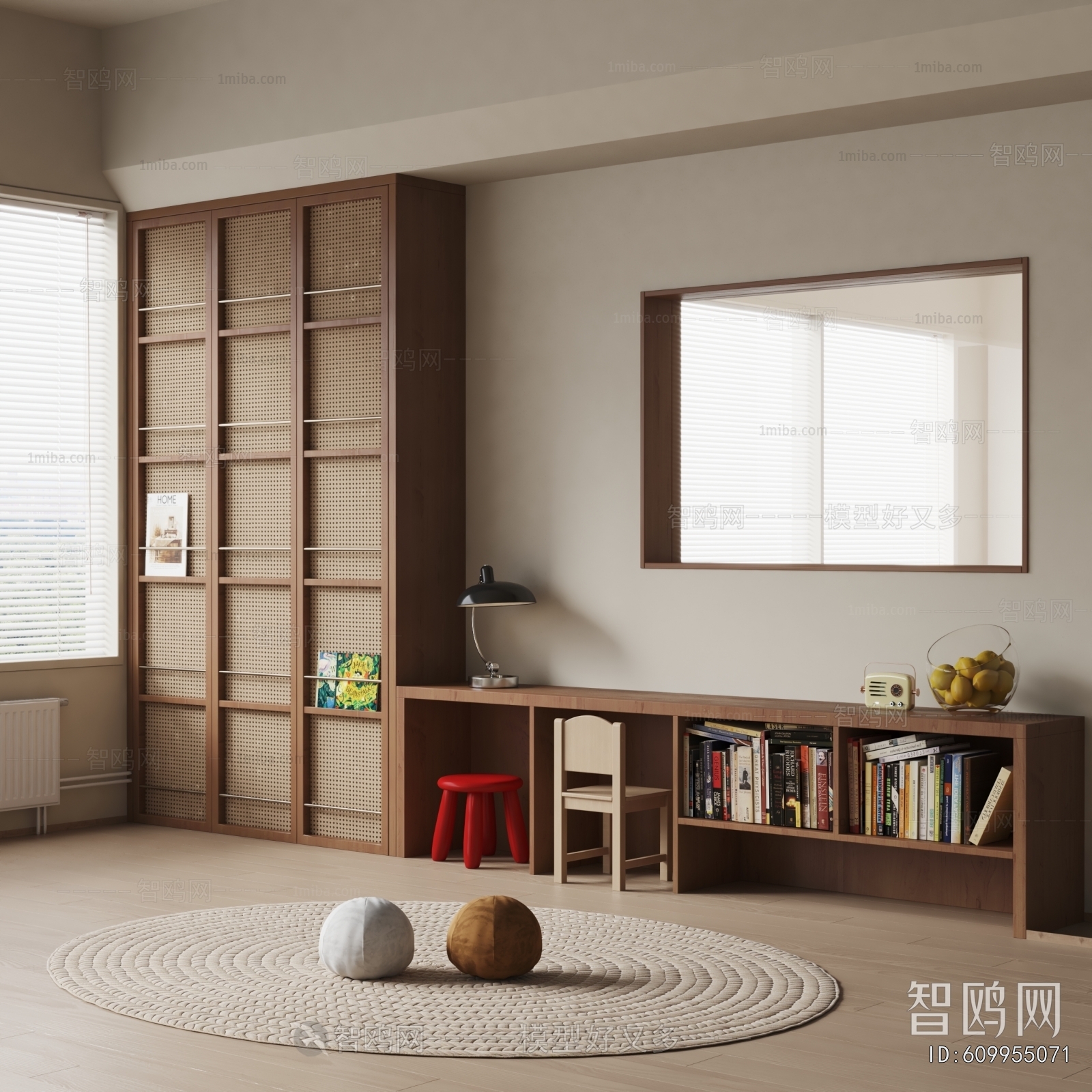 Wabi-sabi Style Children's Room Activity Room