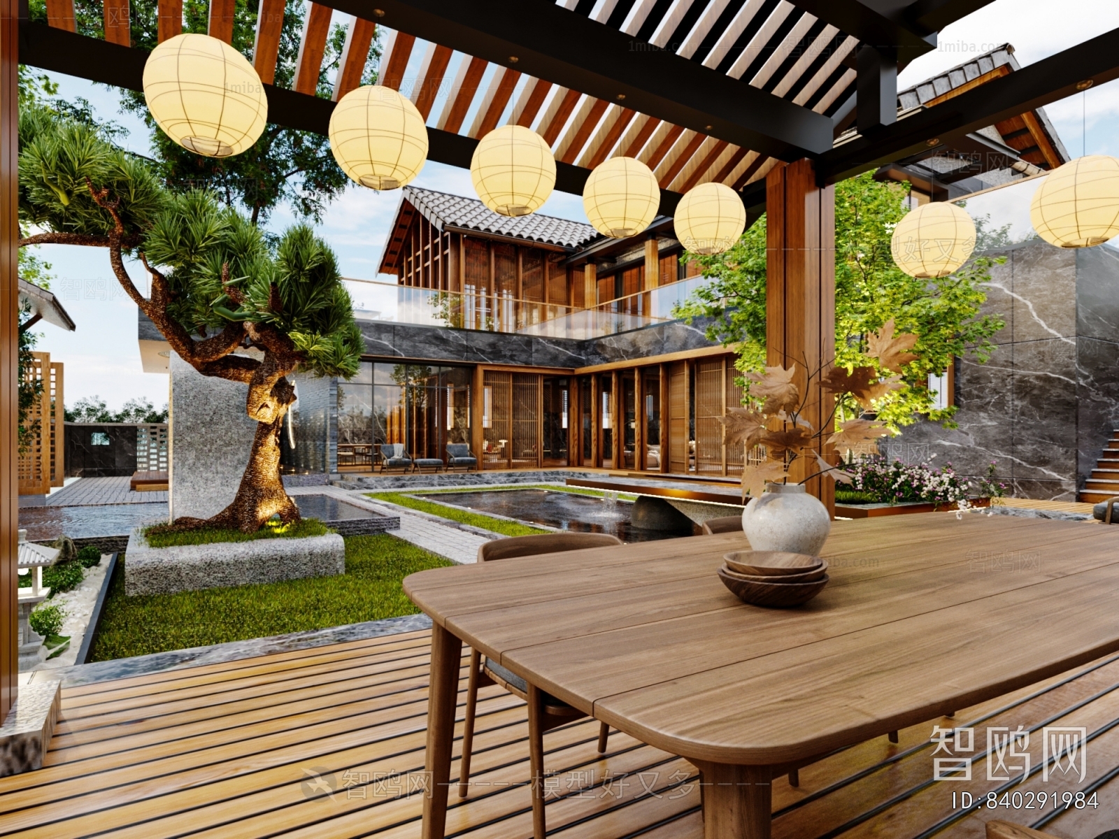 New Chinese Style Courtyard/landscape