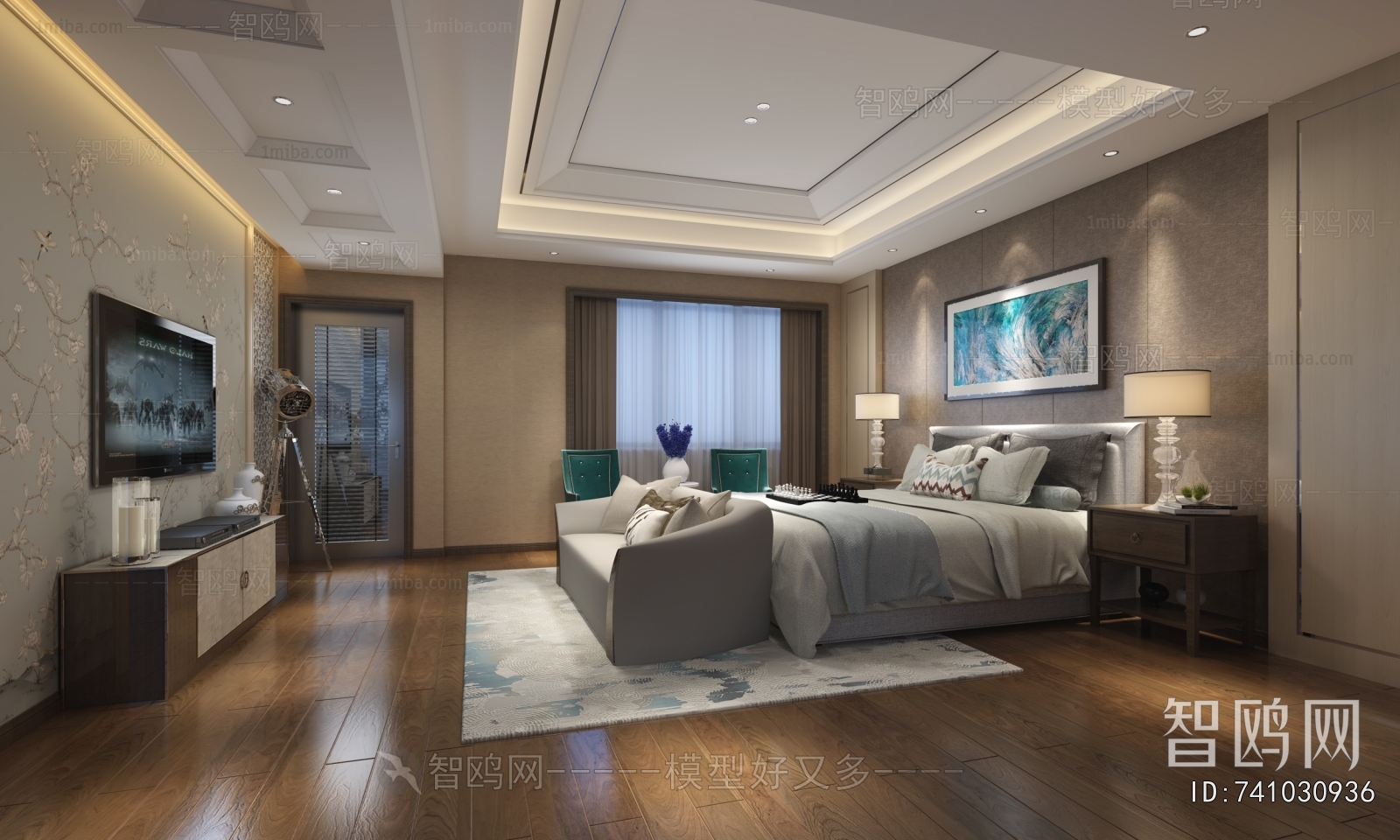 New Chinese Style Bedroom