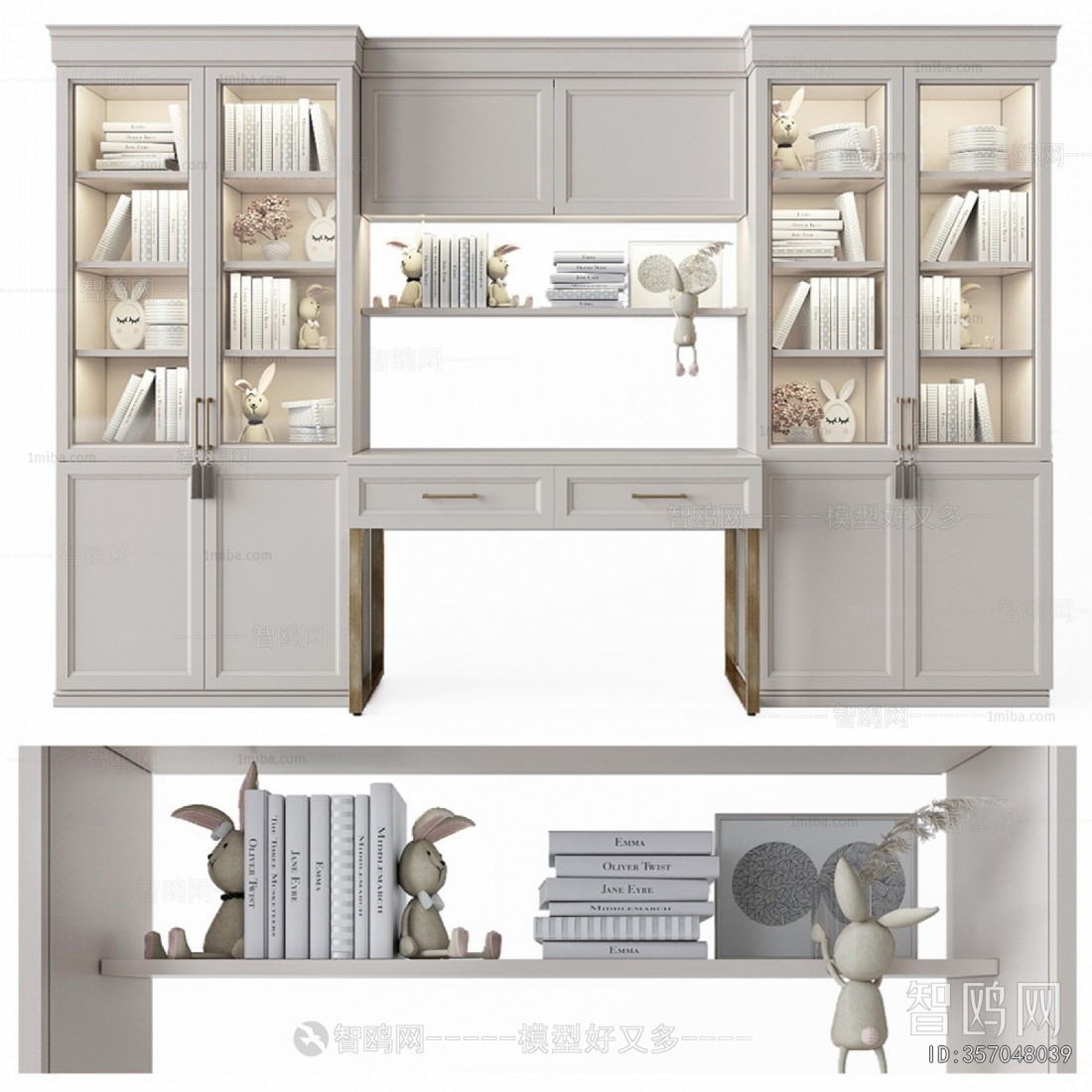 Simple European Style Bookcase