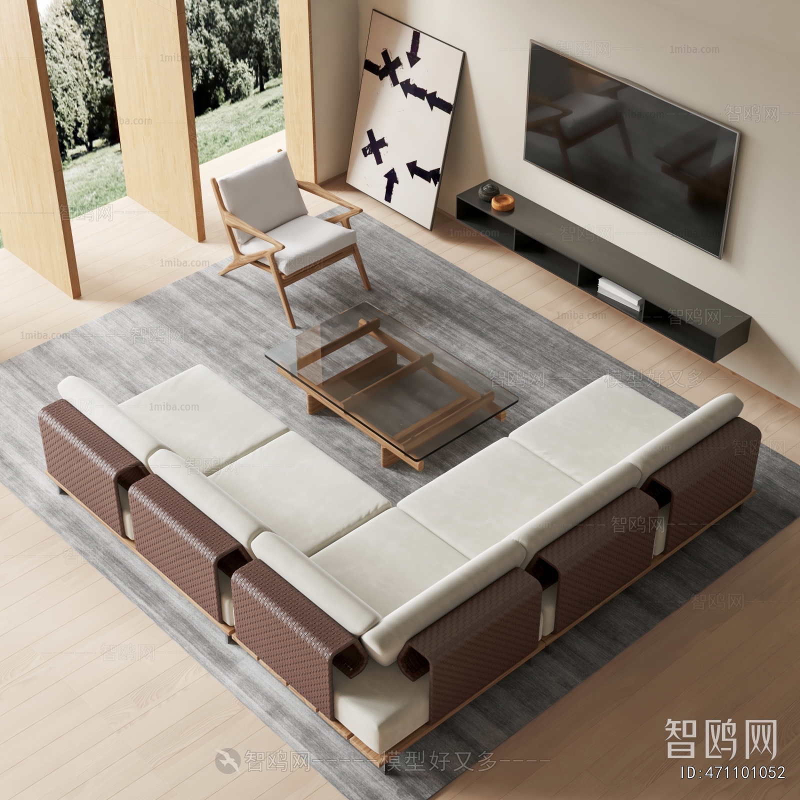 Wabi-sabi Style Sofa Combination