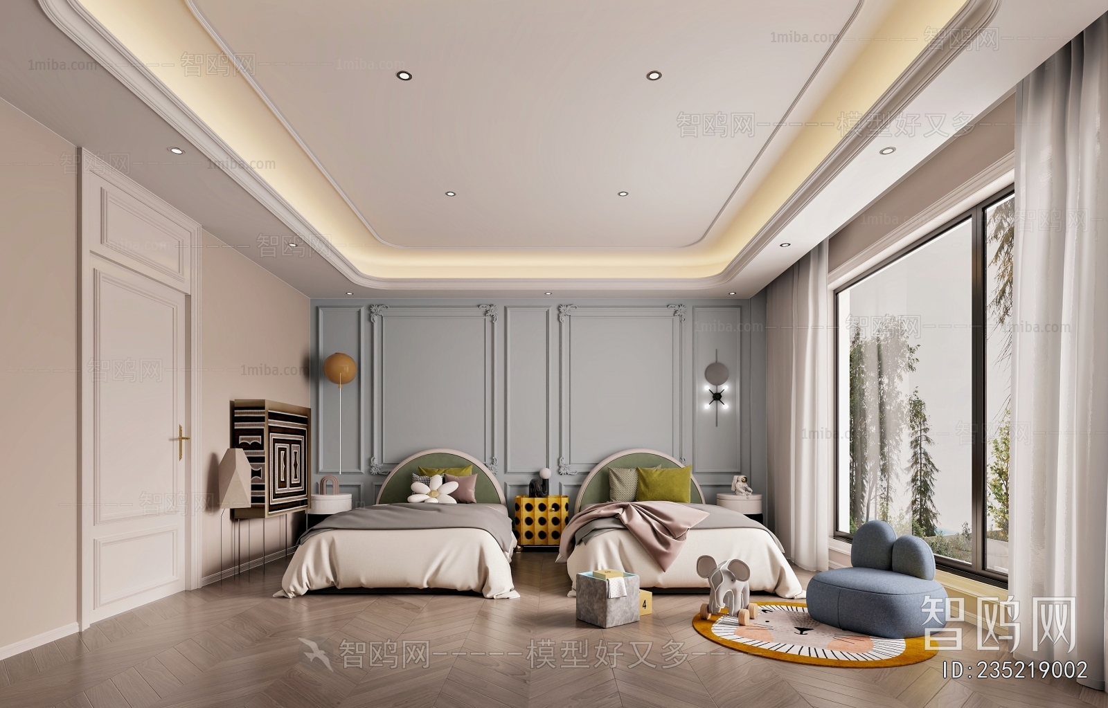 Simple European Style Children's Room