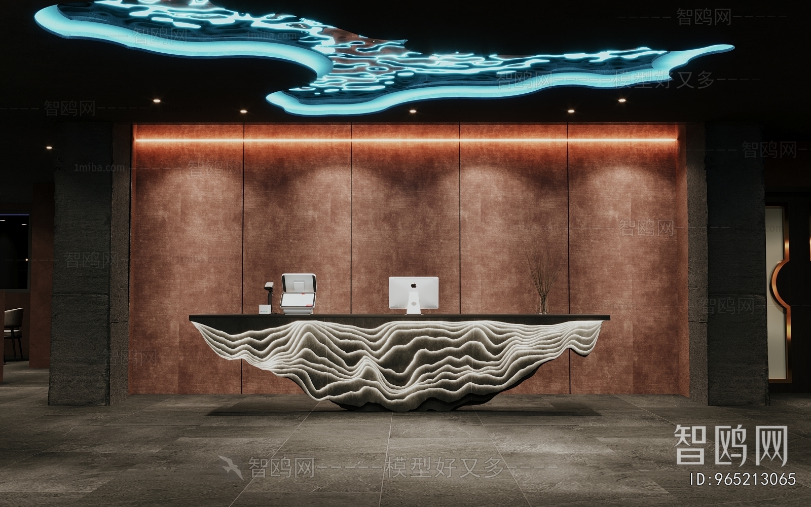 Modern Office Reception Desk